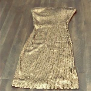 Bebe strapless sequin mini dress